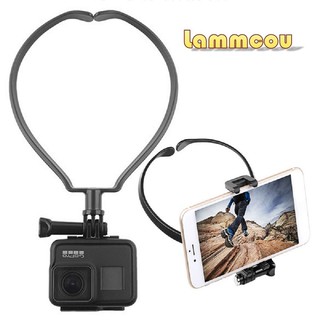 Lammcou Hands Free Neck Holder Mount compatible with Go Pro  Actioncam Phone