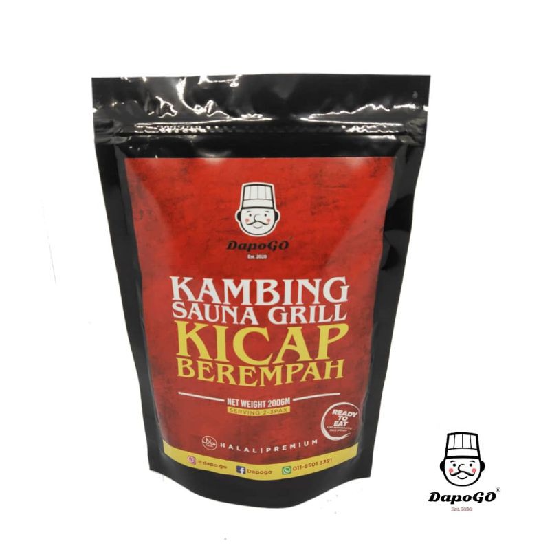 Kambing Sauna Grill Kicap Berempah Ready to Eat (RTE) (200gm) Instant Meal MRE Lamb Shoulder Masak Kicap Berempah