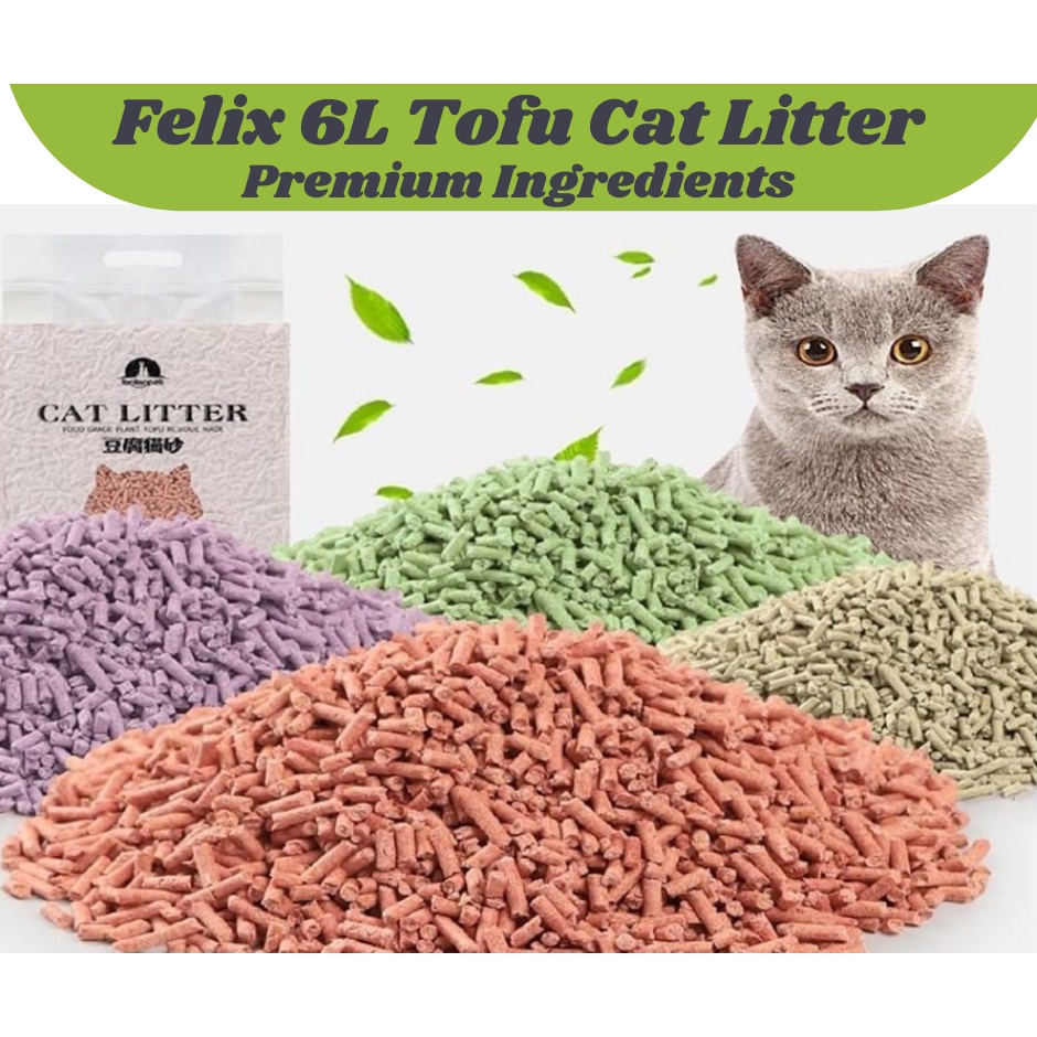 Felix Premium Super Clumping Tofu Cat Litter Sand Pasir Kucing Wangi