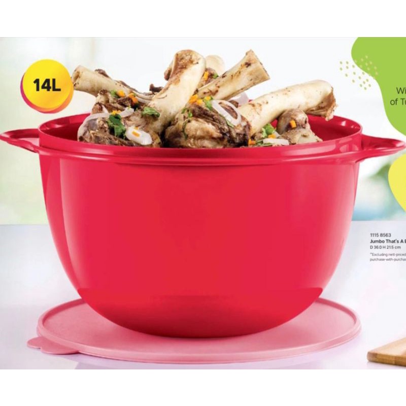 READY STOCK*Tupperware: JUMBO THAT'S A BOWL 14L & MEGA KEEPER 10.5L