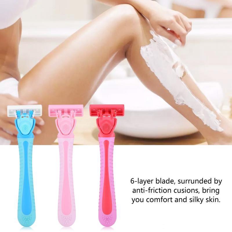 Men Women Razor Holder Leg Hair Removal Shaving 6 Layer Razor