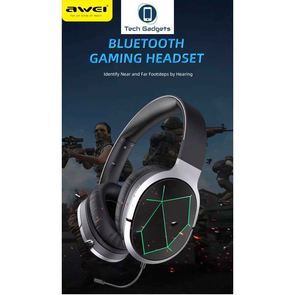 AWEI A799BL Foldable Wireless Bluetooth 5.0 with Microphone PUBG Gaming