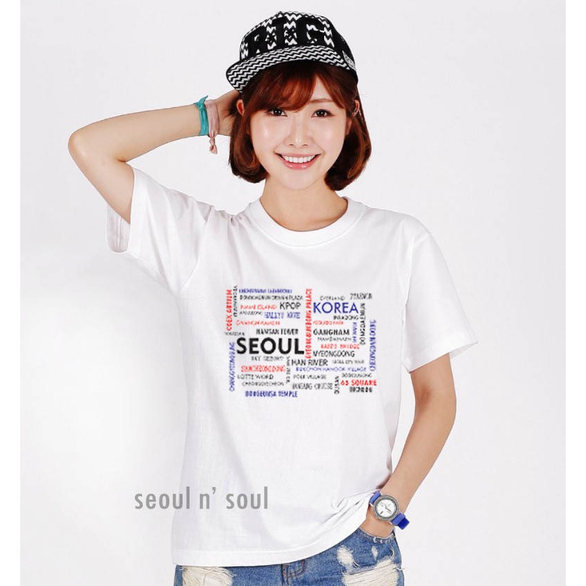 Seoul Korea Gangnam T-Shirt Korean Style Kpop Tee Tshirt Short Sleeve Ginseng Country Souvenir Shirt