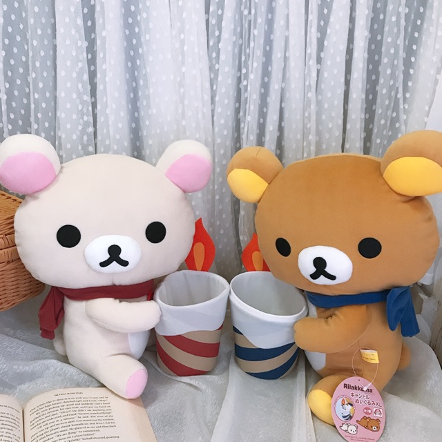 Original - Rilakkuma Candle Cup Couple Plushie XL - Toreba Japan | Shopee Malaysia