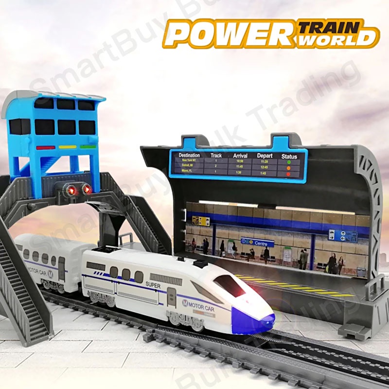 Power Train Harmony Rail Train Set High Speed Railway Stations Simulated Carriage Bullet Train Set