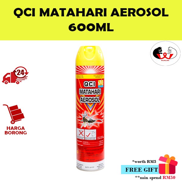 QCI Matahari Aerosol/Mosquito Spray [600ML]