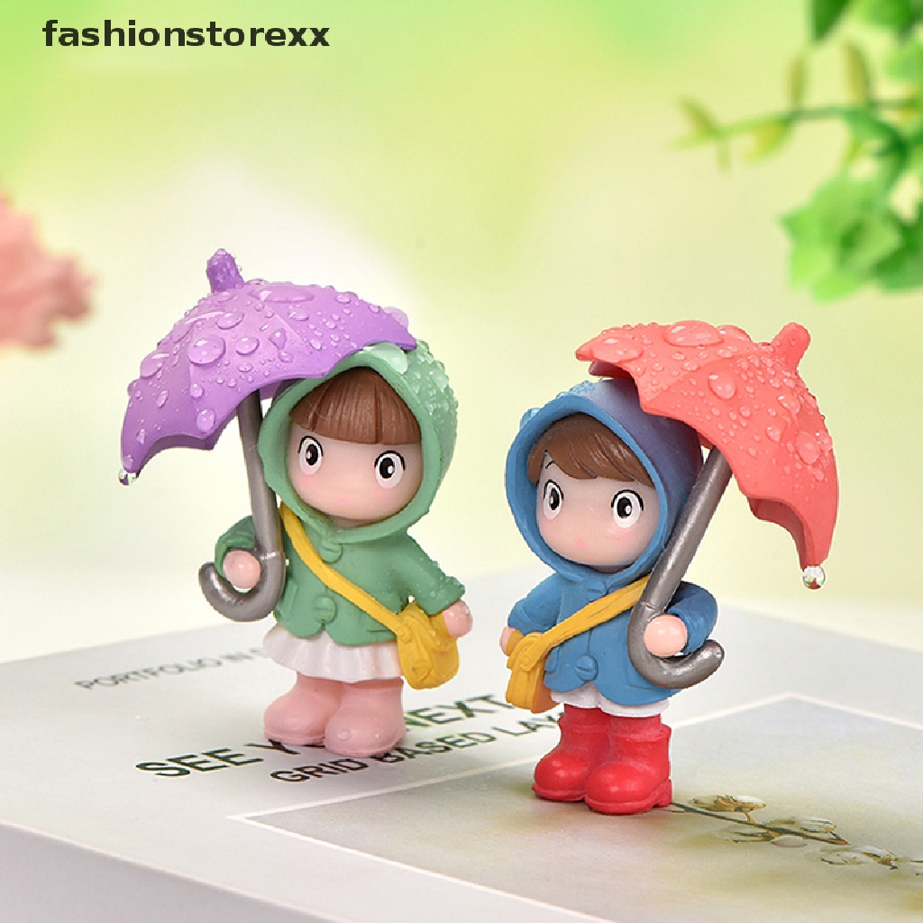 [fashion] 1PC Mini Cute Umbrella Girl Doll Landscape Handcrafted Fairy Garden Figurines MY