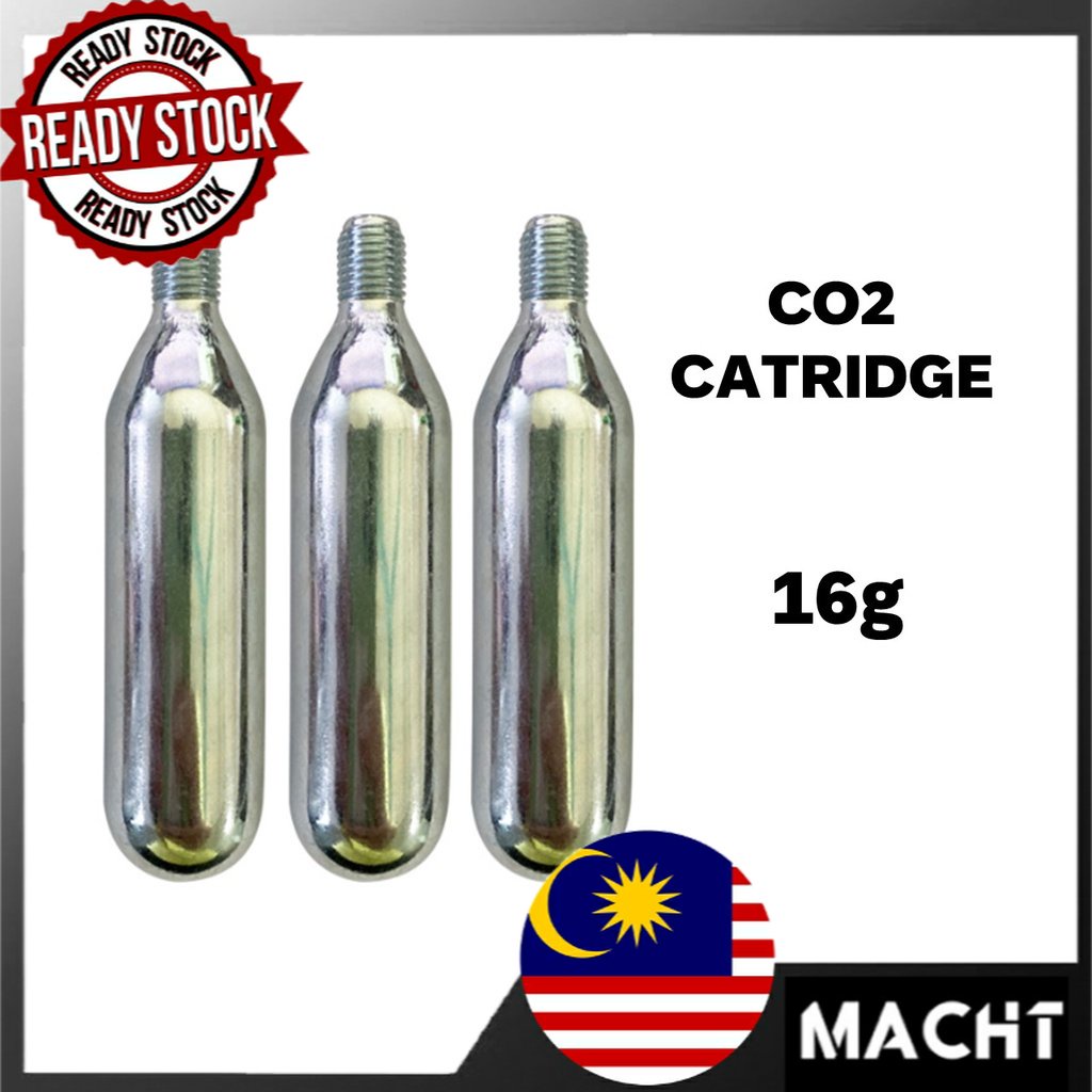 CO2 THREADED CARTRIDGE GAS CYLINDER 16G BICYCLE CYCLING REFILL CO2