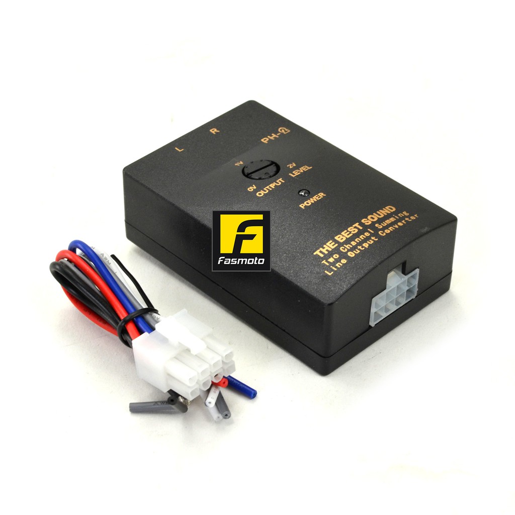 12VOLTS 2 Channel Adjustable Line Out Converter Speaker High Input to