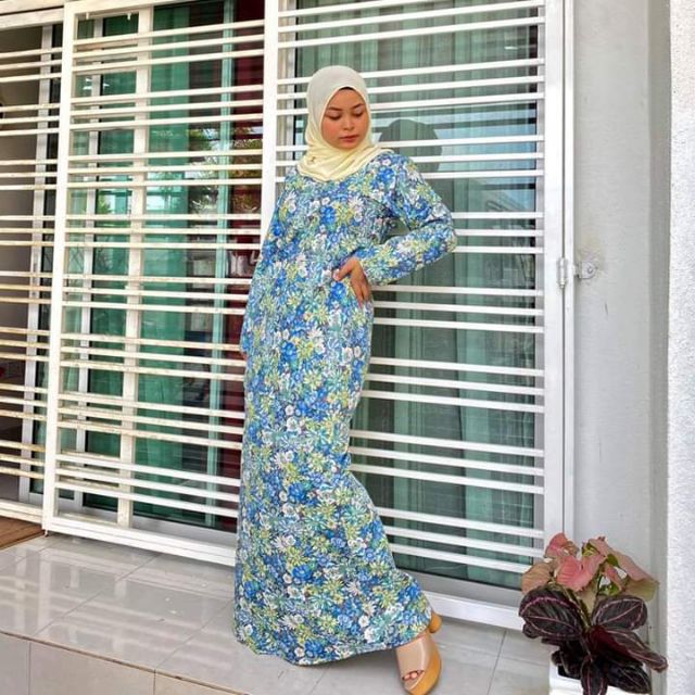  Kurung  Moden  Cotton  Flora Baju  Muslimah Fashion Shopee  