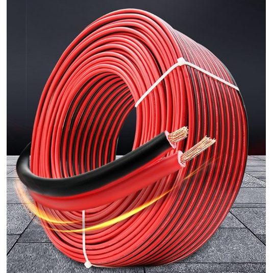 TWIN CABLE AWG22 AWG20 AWG18 AWG16 AWG14 AWG12 RED BLACK WIRE ELETRIC ...