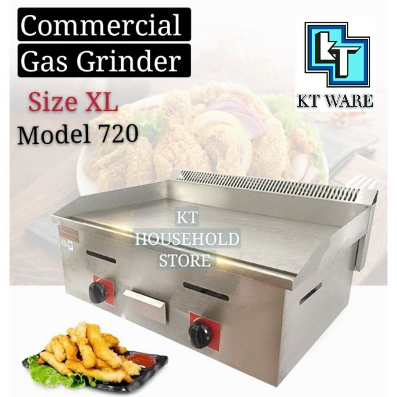 Kt Ware 720 Commercial Gas Griddle 720 Dapur Gas Grill Burger Pan Food Truck