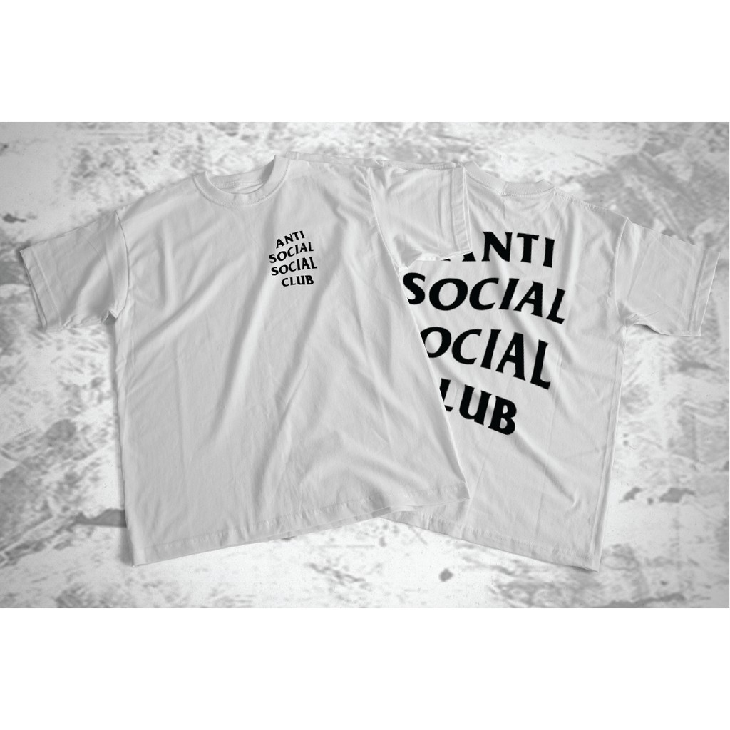 Anti Social Club Baju Putih Print Hitam | Shopee Malaysia
