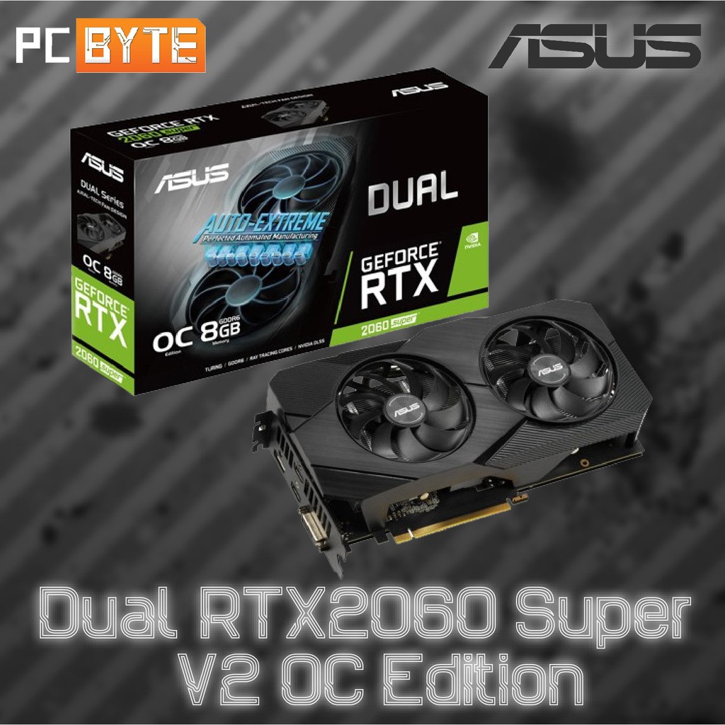 ASUS NVIDIA GeForce RTX 2060 Super DUAL EVO V2 OC 8GB GDDR6 Graphic ...