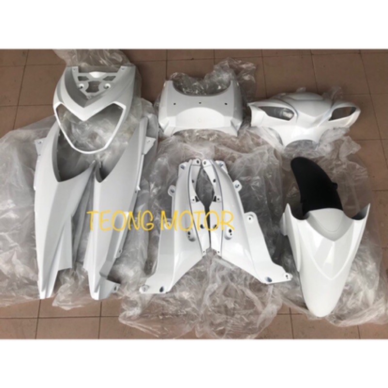 Modenas Ace115 Body Cover Full Set White 8pieces Shopee Malaysia