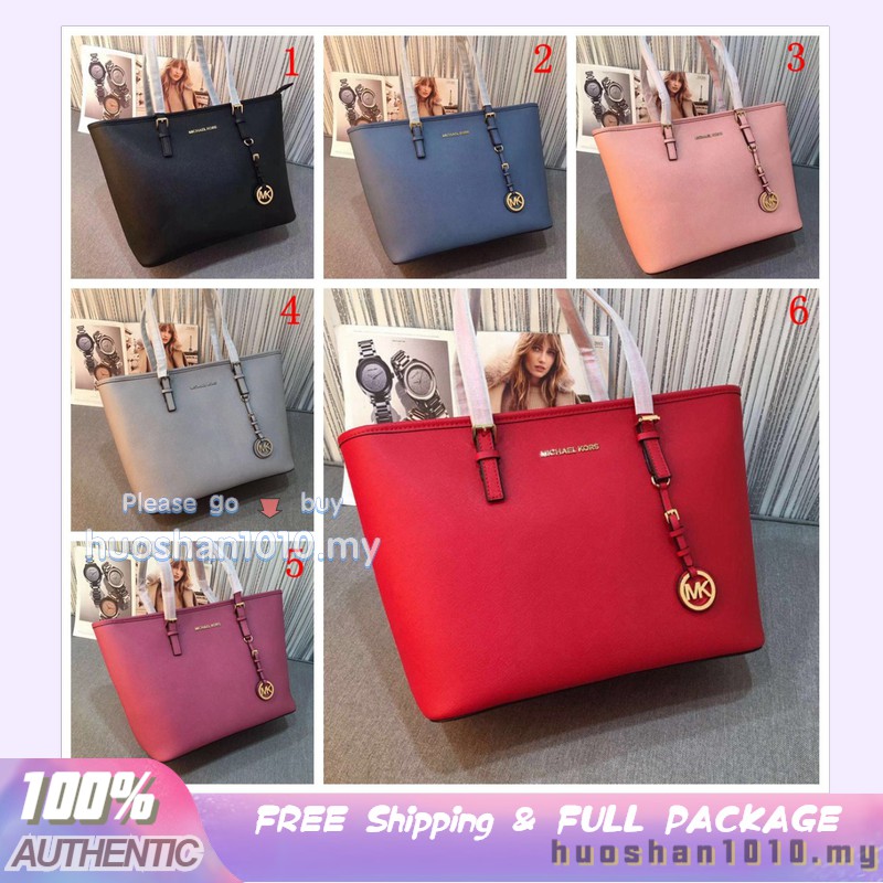 MK ( Michael Kors ) 002 lady's tote bag fashion leather women hand bag 6  colour | Shopee Malaysia