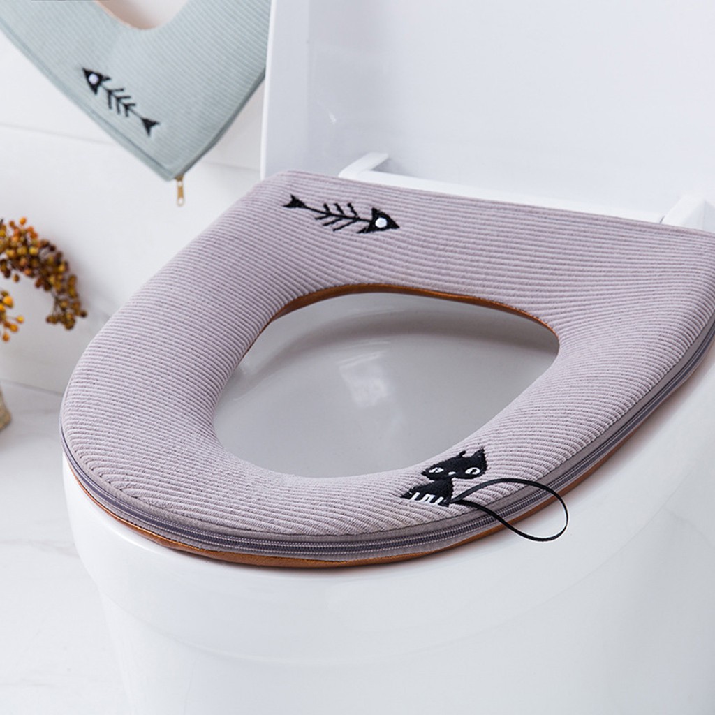 Bathroom Protector Closes Tool Soft Warmer All Shape Toilet Cover