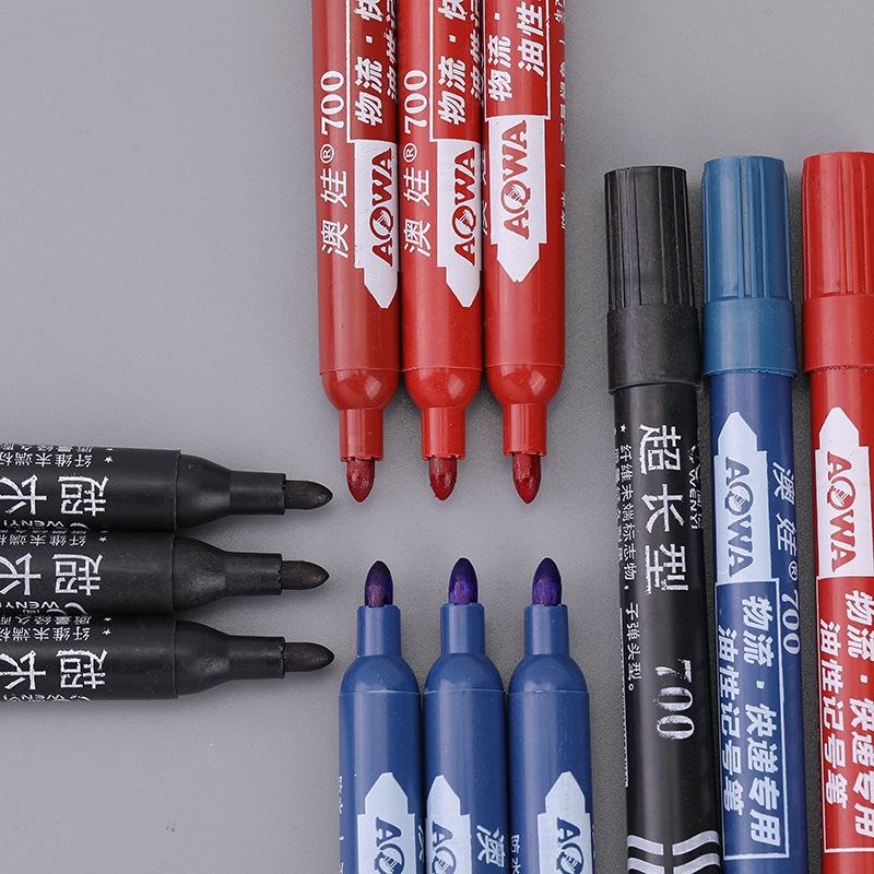 Bold Tip Oil Marker Large Capacity Black,Red,Blue Ink Permanent marker ...