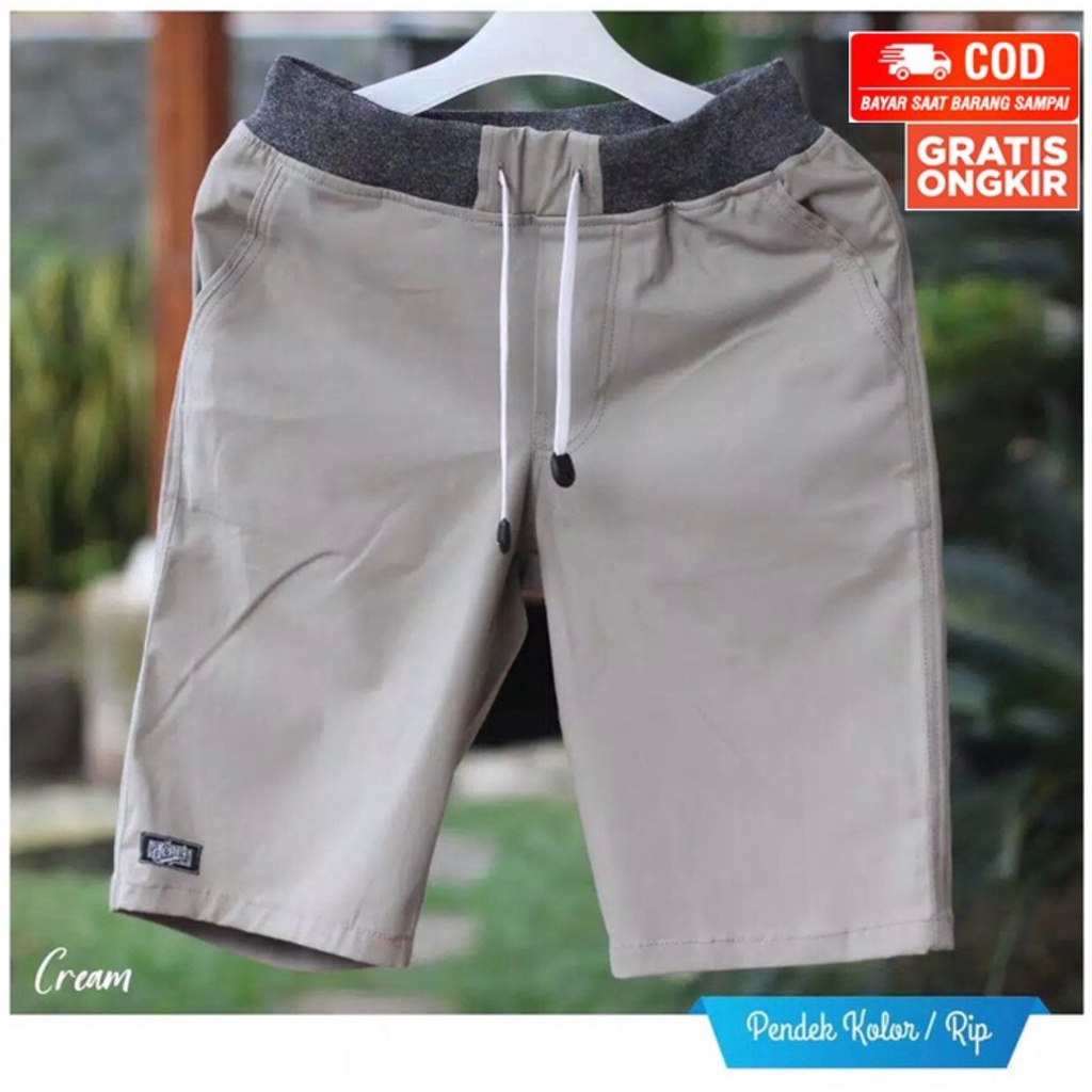 KATUN Men's Chino Rip Shorts with Elastic Waistband, Cotton Chinos