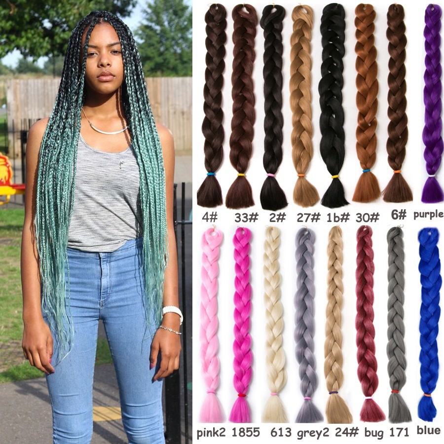 Synthetic Braiding Hair Kanekalon Jumbo Braid Bulk African Hair