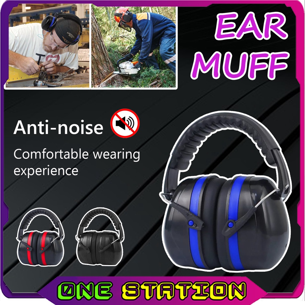 Strengthen Soundproof Ear Muff Anti-Noise Protector Hearing Headphone Noise Reduction Perlindungan Pendengaran 耳罩