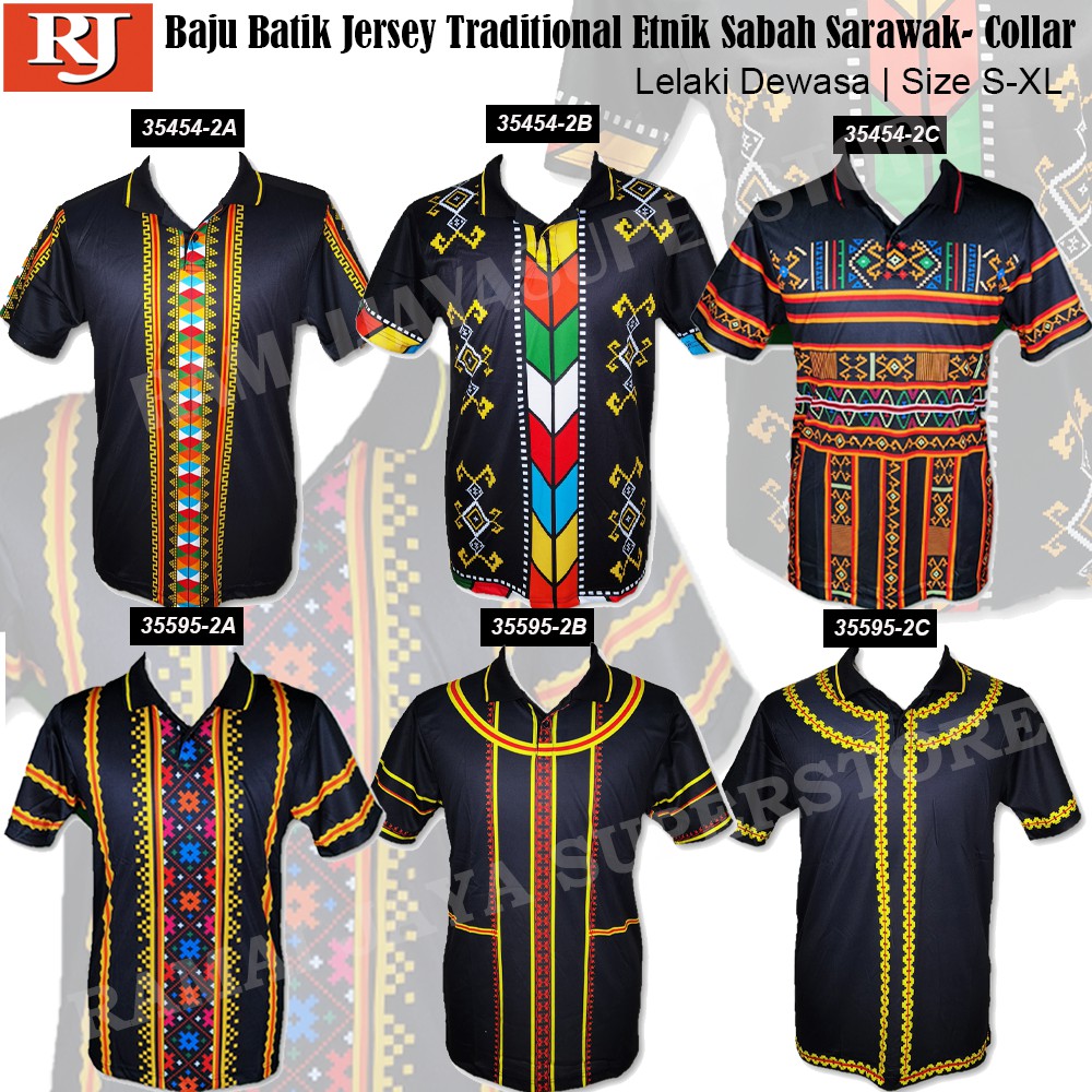 🔥HOT&Wholesale🔥 Baju batik jersey Unisex traditional etnik sabah ...