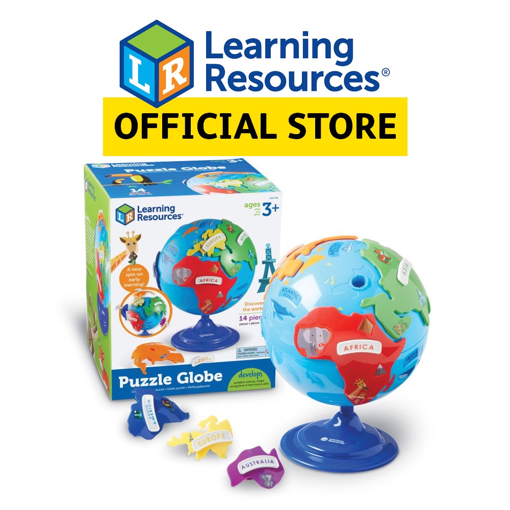 Learning Resources Puzzle Globe- Age 3-10, Geography, Educational, World Map, Fine Motor Skills