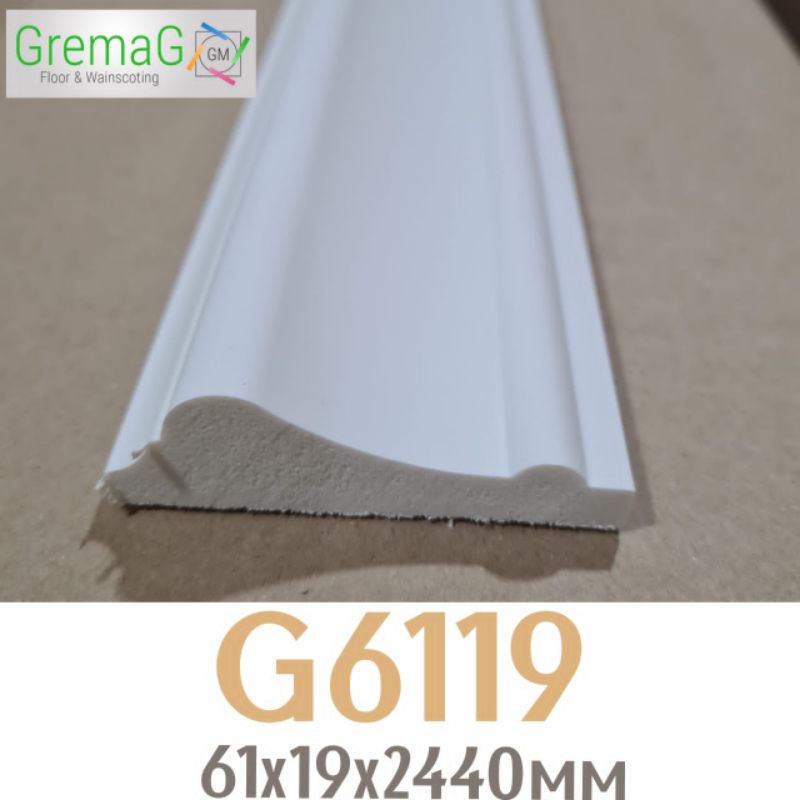 G6119/PVC wainscoting/Border/Chair rail/8Feet/Dinding rumah/Wall