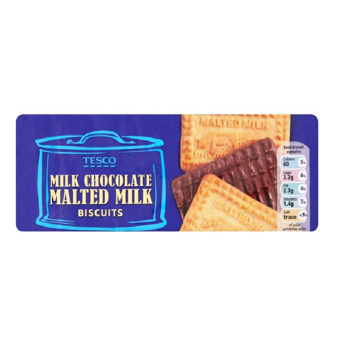 Tesco Milk Chocolate Malted Milk Biscuits (250g) | Shopee Malaysia