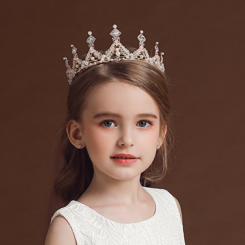 Children's Crown Headdress Princess Girls Crown Crystal Little Girl Hair  Accessories for Kids Girl Dress Birthday Party | Shopee Malaysia