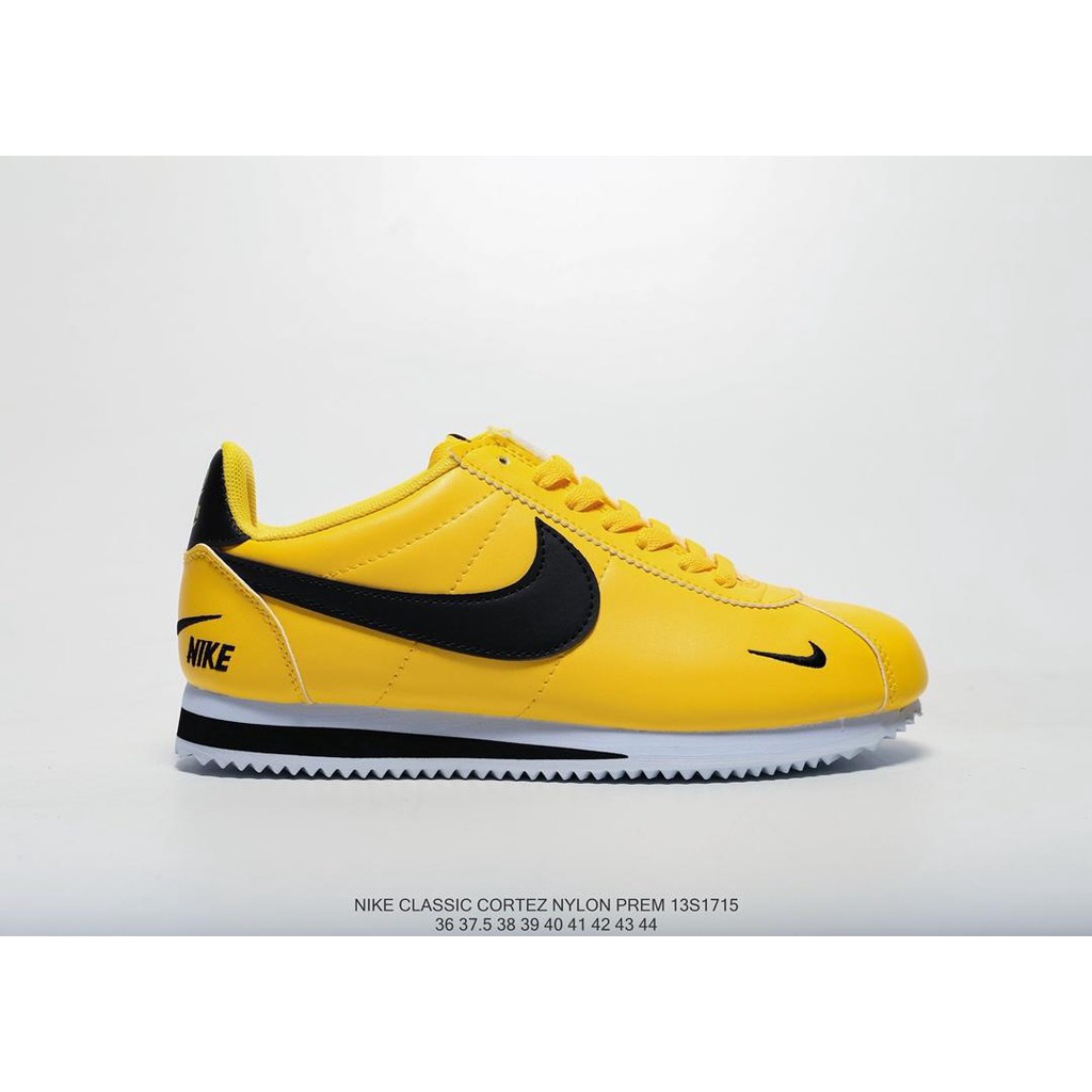 nike classic cortez yellow