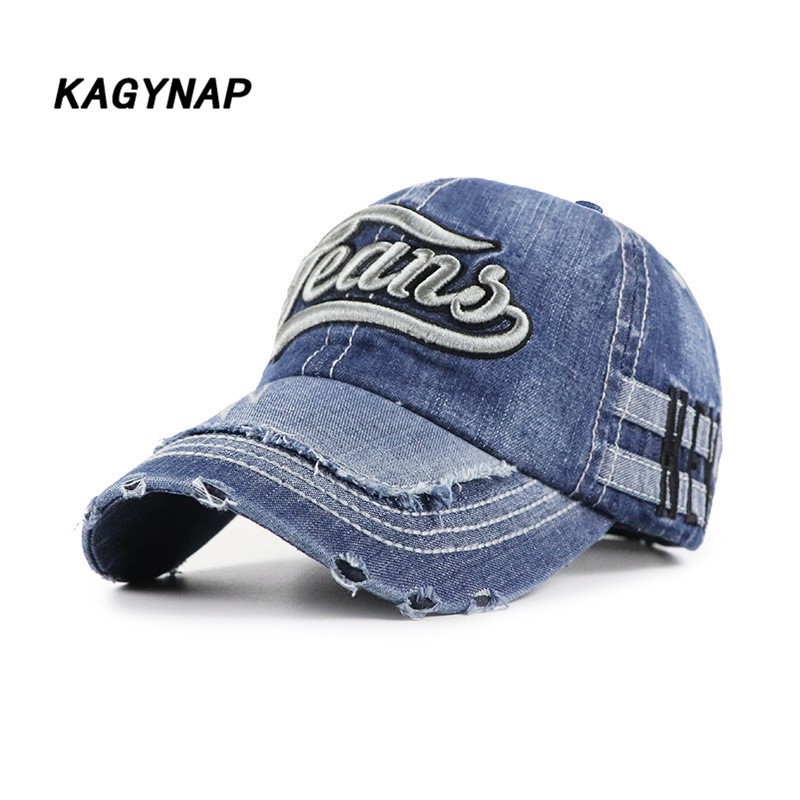 denim baseball cap