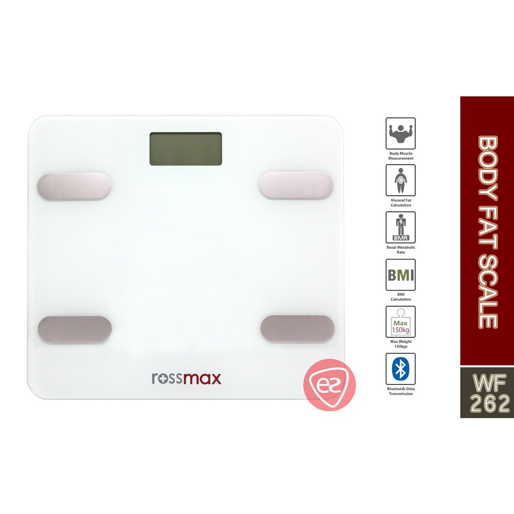 ROSSMAX WF262 BLUETOOTH BODY FAT MONITOR WITH SCALE ( 2YEAR WARRANTY