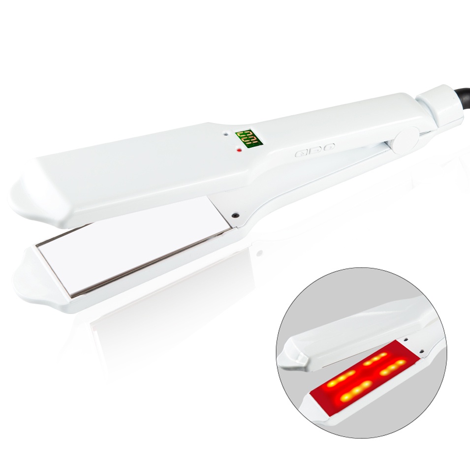 Infrared Ultrasonic Hair Care Iron for Frizzy Dry Hair Keratin Repair 2 inch Hair Cold Treatment