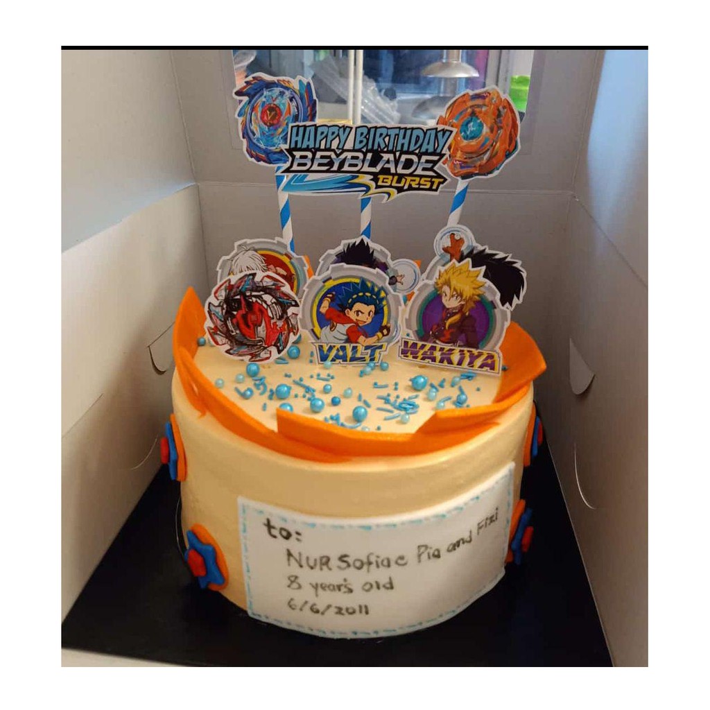 Beyblade Burst Cake Topper For Birthday Cake Shopee Malaysia