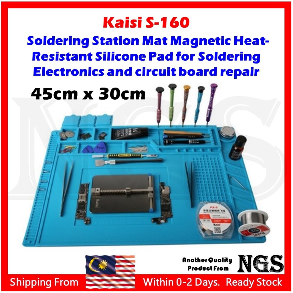 Kaisi S160 LARGE 45x30cm Soldering Station Mat HeatResistant