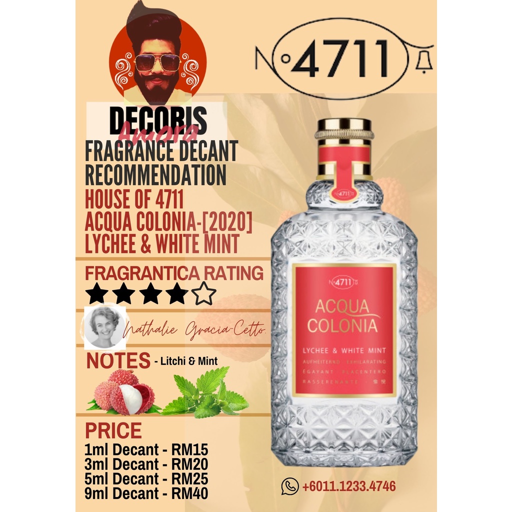 4711 Acqua Colonia Lychee White Mint Perfume Decant Shopee Malaysia