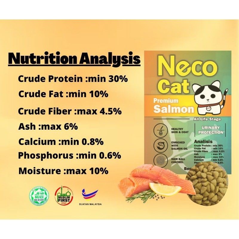 Buy [REPECK-1KG] NECO CAT PREMIUM SALMON WITH URINARY PROTECTION 