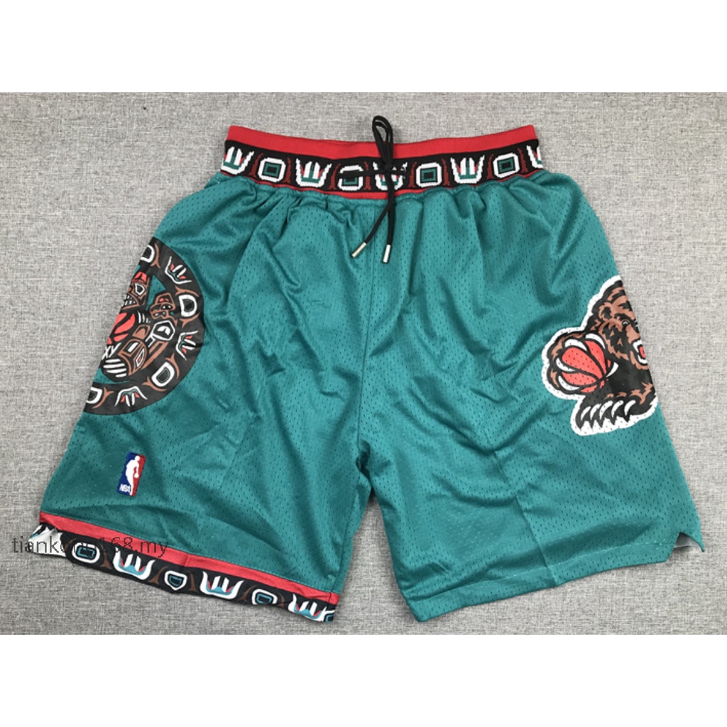 Men's Mitchell & Ness Turquoise Vancouver Grizzlies 1996 Hardwood Classics 75th Anniversary Swingman Shorts