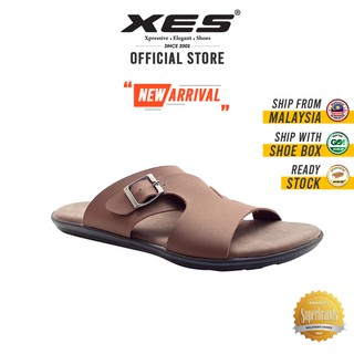 XES Men BSMM20715 Slip-On Comfort Sandal (Brown, Black)