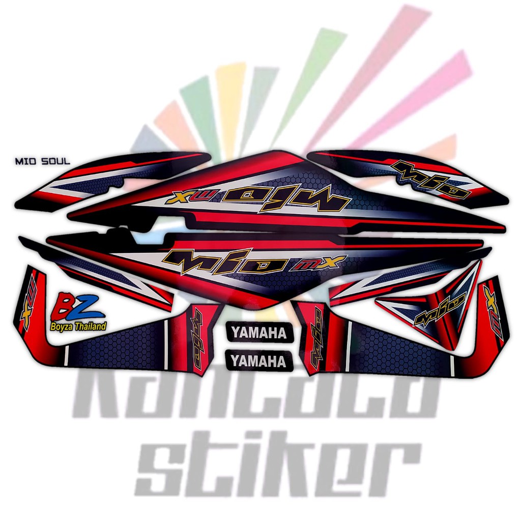 Buy Mio Soul Motorcycle Striping Stickers Red Variations Seetracker Malaysia