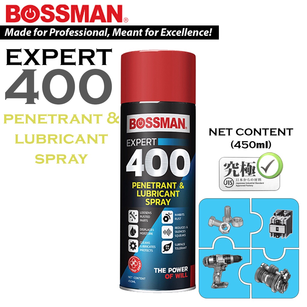 BOSSMAN EXPERT 400 PENETRANT & LUBRICANT SPRAY NET CONTENT 450ml