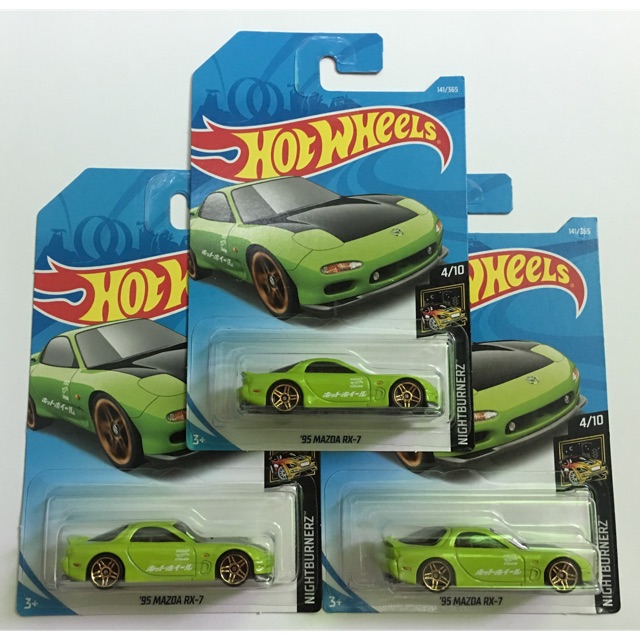 hot wheels mazda rx7 green