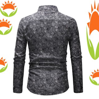 baju kemeja  lelaki  batik  bunga  flora kasual men shirt 