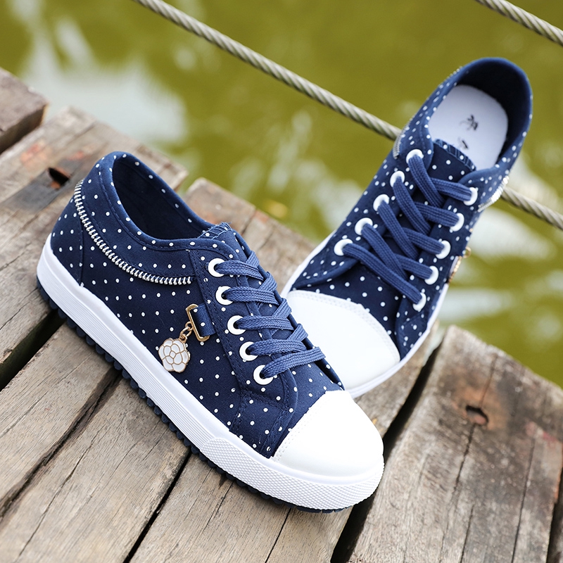 Girls' Leisure Canvas Shoes (Dark blue 