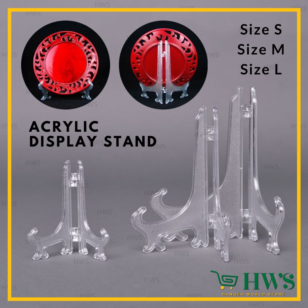 HWS ACRYLIC DISPLAY STAND, PLATE STAND, CLOCK STAND, CENDERAHATI