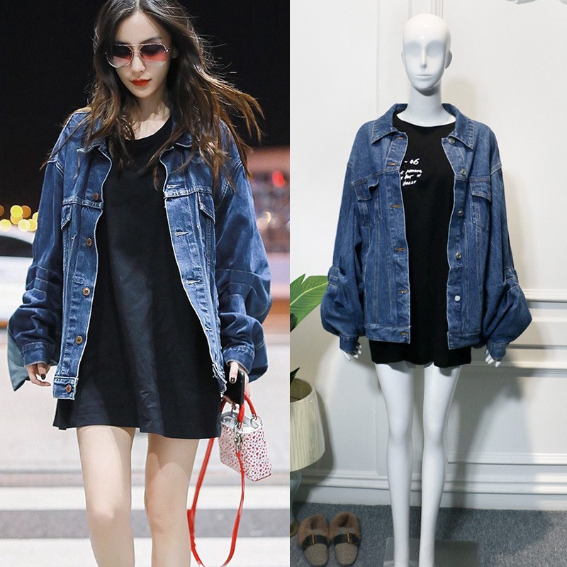 flared sleeve denim jacket