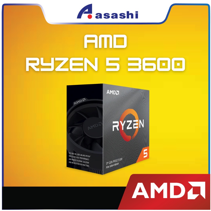 Amd Ryzen 5 3600 6 Core 12 Thread 36ghz Processor Included With Wraith Stealth Cooler 100 