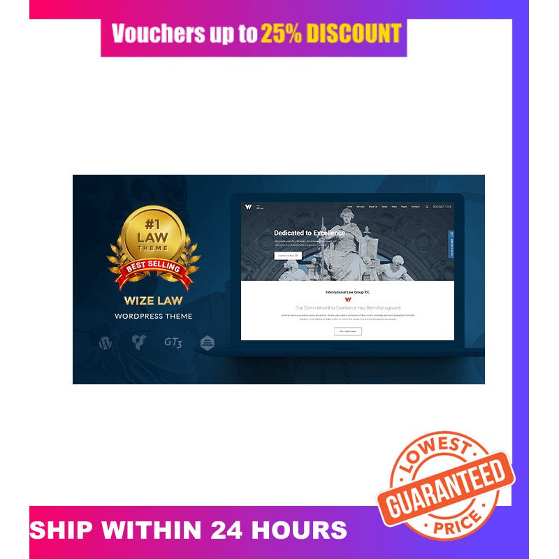 [LIMITED EDITION] Wizelaw Law Services Lawyer Attorney Business Wordpress