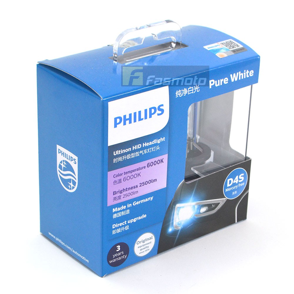 PHILIPS 42402WXX2 D4S 35W Ultinon HID 6000K Headlight Bulb 42V (1 Pair